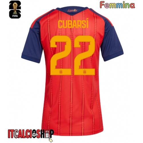 Spagna Pau Cubarsi #22 Prima Maglia Femmina Mondiali 2026 Manica Corta
